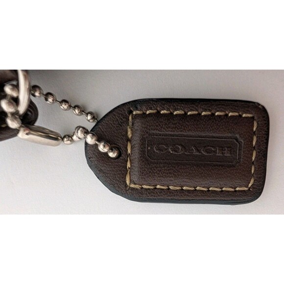 Coach Leather Wristlet Corner Zip Handbag English Saddle Brown Front Pocket - Picture 2 of 13